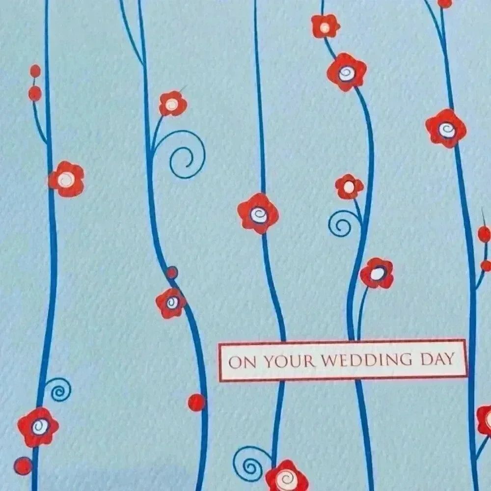 On Your Wedding Day Floral Greeting Card